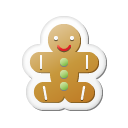 Gingerbread Man Icon 128x128 png